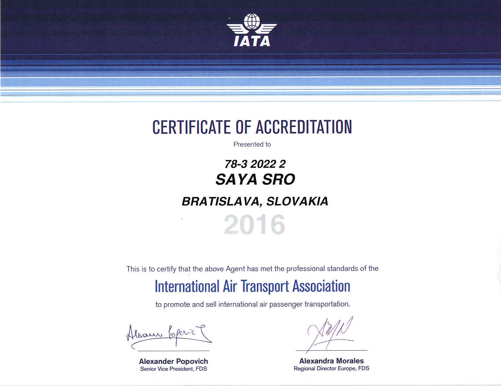 IATA 2016